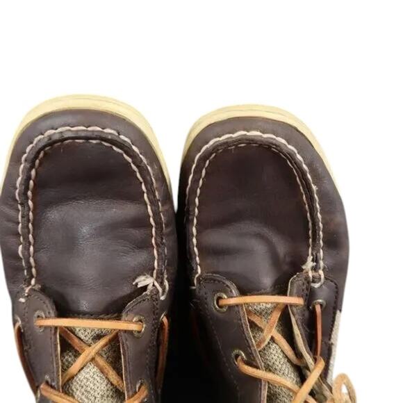 Sperry Shoes Womens 7.5 Boots Hikerfish Lace Up Moc Toe Leather Top Sider Brown - Picture 3 of 15